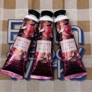 NEW B&BW (3) Covered In Roses Hand Creams 1 fl oz each